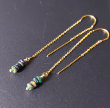 Indlæs billede til gallerivisning Ørehænger tråd ByKila med welo opal FG (925)