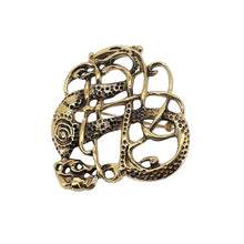 Load image into Gallery viewer, Broche i Fabeldyr i Urnes stil Bronze