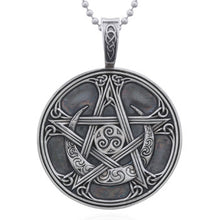 Indlæs billede til gallerivisning Triskele vedh. keltisk måne og stjerne (925)