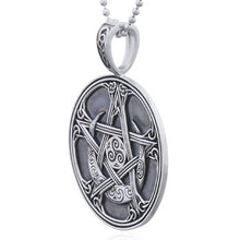 Indlæs billede til gallerivisning Triskele vedh. keltisk måne og stjerne (925)