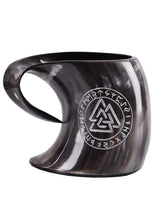 Indlæs billede til gallerivisning Horn krus Valknut med runer