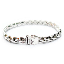 Indlæs billede til gallerivisning Armbånd ByKila, glat grov flet (925)