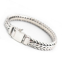 Indlæs billede til gallerivisning Armbånd ByKila, grov rombeformet flet (925)