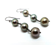 Load image into Gallery viewer, Earring ByKila with Tahitian pearls (925)