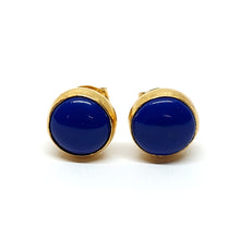Load image into Gallery viewer, Earrings 8 mm with Lapis Lazuli in sterling silver (925)