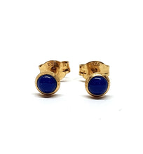 Load image into Gallery viewer, Earrings 4 mm with Lapis Lazuli in sterling silver (925)