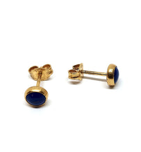 Load image into Gallery viewer, Earrings 5 mm with Lapis Lazuli in sterling silver (925)