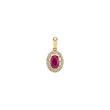 Load image into Gallery viewer, 14 kt. gold ruby and diamonds pendant (585)