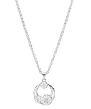Load image into Gallery viewer, Daisy necklace 2x5 & 1x7x5mm with leaves on anchor chain 45-48cm (925)