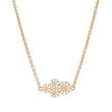 Indlæs billede til gallerivisning Marguerit Collier 1X7,5mm & 3X5mm vandret hængende med ankerkæde 45-48 cm (925)