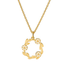 Indlæs billede til gallerivisning Marguerit Collier 3X5mm med 20mm krans med ankerkæde 45-48 cm (925)