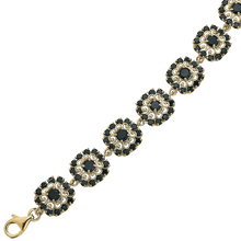 Indlæs billede til gallerivisning Halskæde firkantet med granater i kanten og en midten (925)