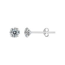 Indlæs billede til gallerivisning Ørestikker med 6 mm zirkonia (925)
