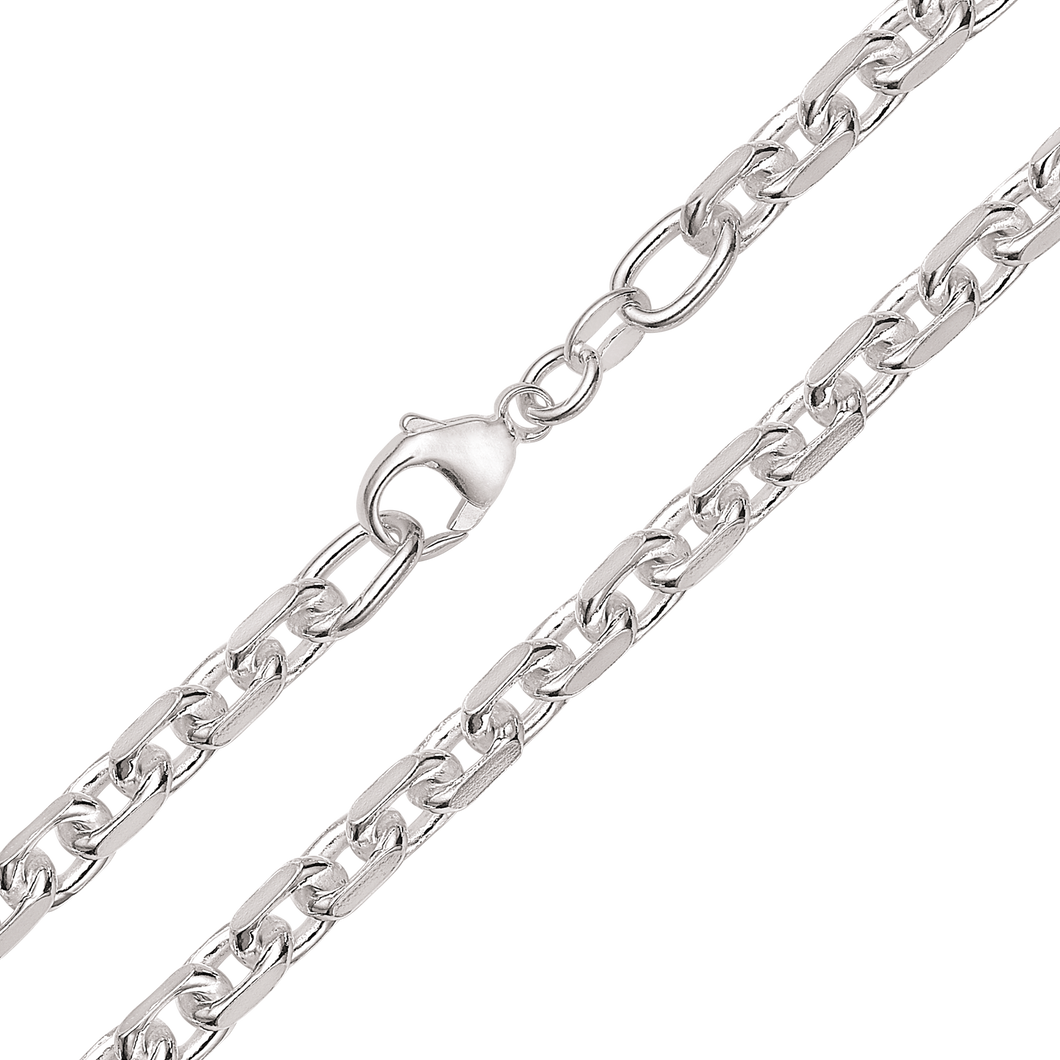 Flat herringbone 5.4mm bracelet in sterling silver (925)