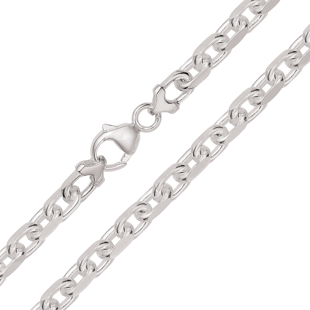 Flat herringbone 5.4mm bracelet in sterling silver (925)