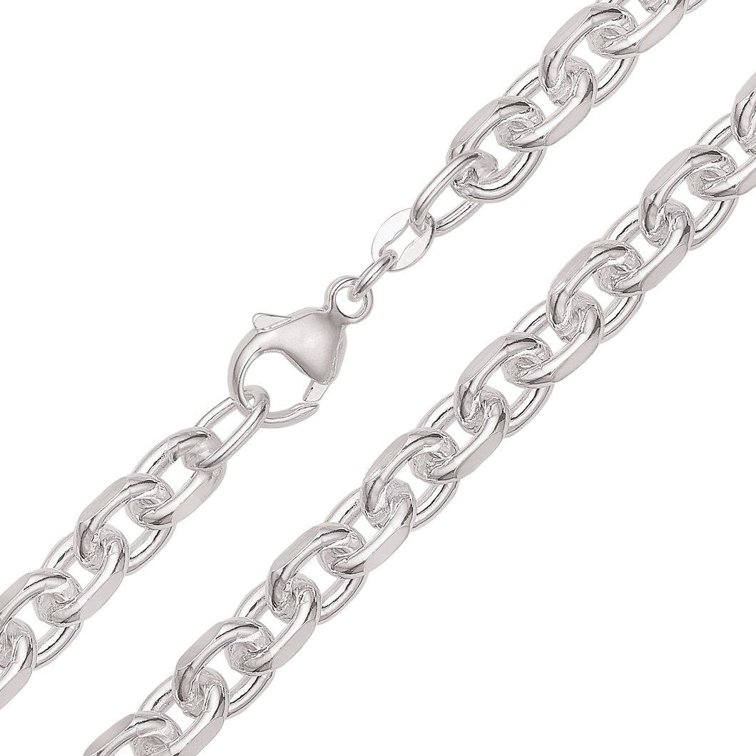 Flat herringbone 5.4mm bracelet in sterling silver (925)