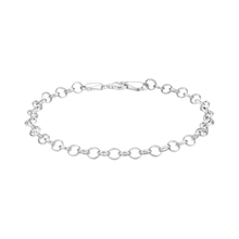 Load image into Gallery viewer, Armbånd rhodineret runde øskner (925)
