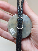 Load image into Gallery viewer, Bolotie Navajo with round black onyx in oxidized sterling silver (925)
