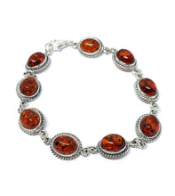 Load image into Gallery viewer, Bracelet with amber and antique pattern (925)
