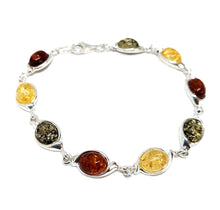 Indlæs billede til gallerivisning Rav armb. med ovale og glat kant (925)
