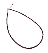 Load image into Gallery viewer, ByKila, Necklace with garnet and fg Miyuki beads and fg silver beads (925)
