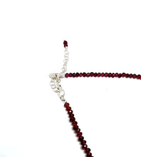 Load image into Gallery viewer, ByKila, Necklace with garnet and fg Miyuki beads and fg silver beads (925)
