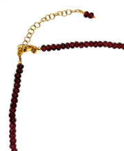 Load image into Gallery viewer, ByKila, Necklace with garnet and fg Miyuki beads and fg silver beads (925)
