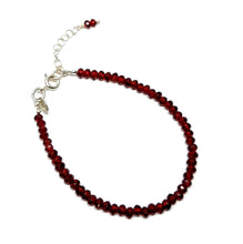 Load image into Gallery viewer, Bracelet ByKila with garnet and gold-plated sterling silver beads (925)
