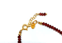 Load image into Gallery viewer, Bracelet ByKila with garnet and gold-plated sterling silver beads (925)
