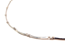 Load image into Gallery viewer, Necklace, open circles in rhod. sterling silver (925)
