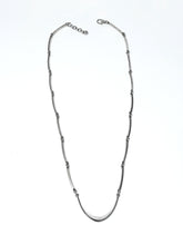 Load image into Gallery viewer, Necklace, open circles in rhod. sterling silver (925)
