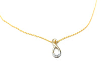 Load image into Gallery viewer, Necklace 8 kt. gold with oval blue topaz (333)
