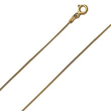 Indlæs billede til gallerivisning Slange kæde 1,1 mm guldbelagt sterlingsølv (925)
