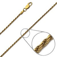 Cordel kæde 1,4 mm guldbelagt sterlingsølv (925)