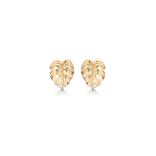 Load image into Gallery viewer, Stud earrings leaf in 8 kt. gold (333)
