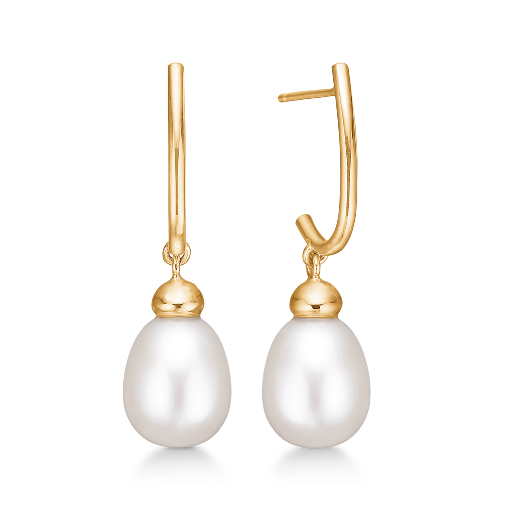 8 kt. gold earring and freshwater pearl (333)