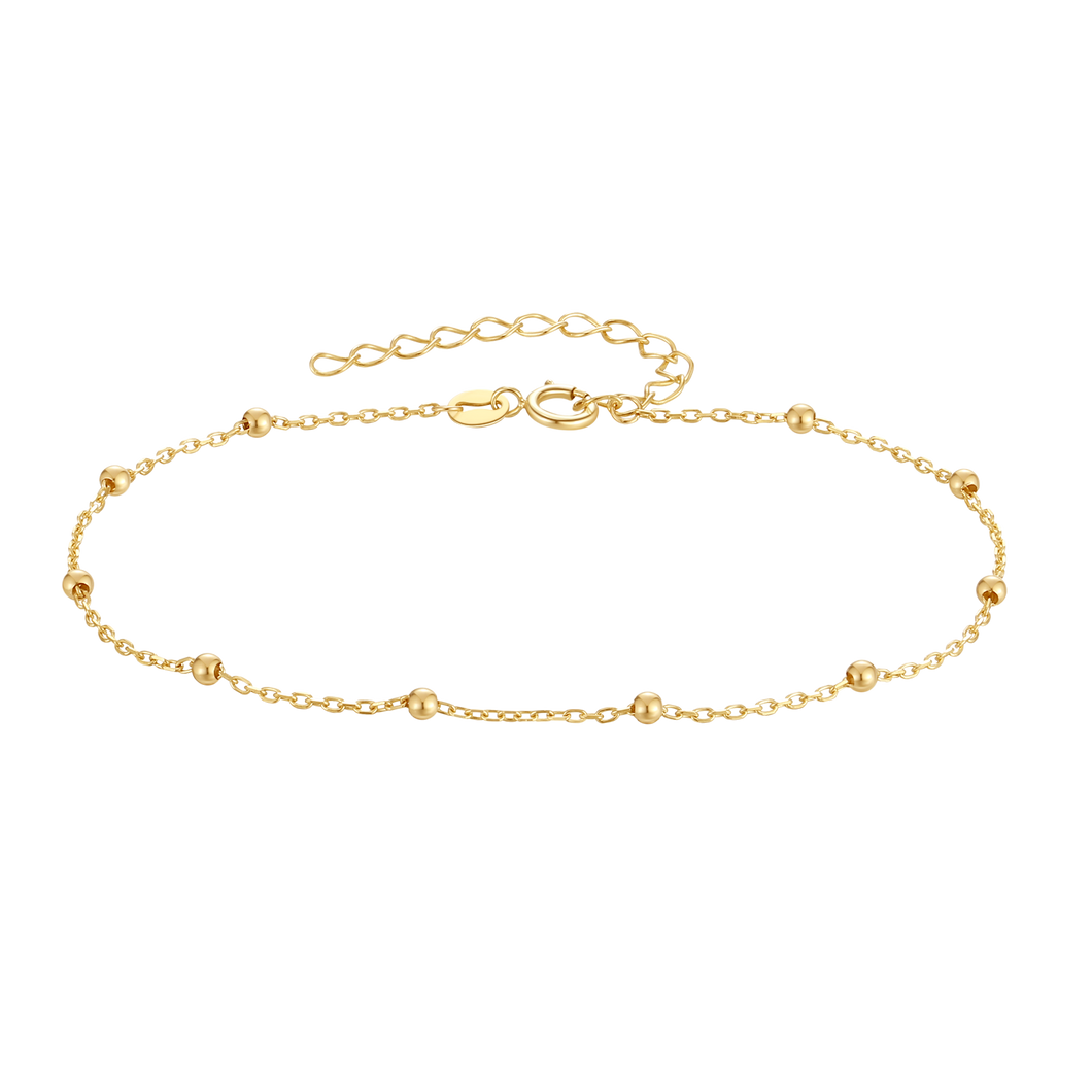 Bracelet 8 kt. gold bracelet dots in rows (333)