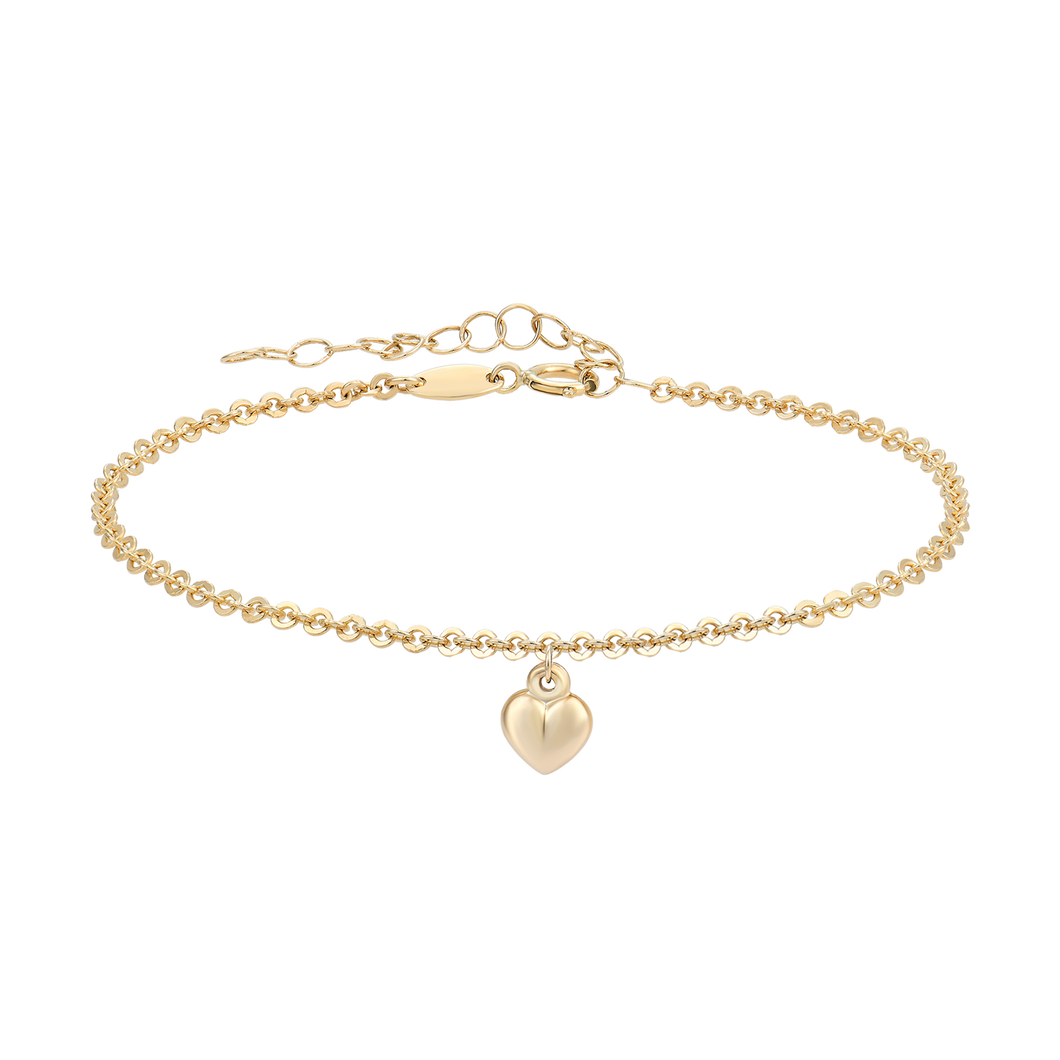 Bracelet 8 kt. gold with links that are half shiny and half patterned (333)