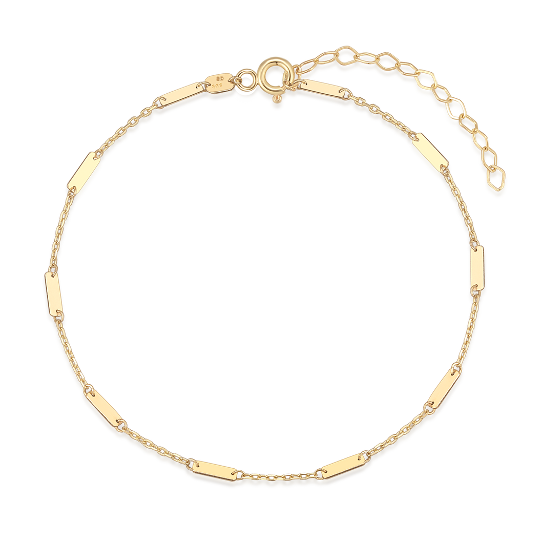 Bracelet 8 kt. gold bracelet dots in rows (333)