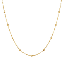 Indlæs billede til gallerivisning Ankerkæde med kugle led i guldbelagt sterlingsølv (925)
