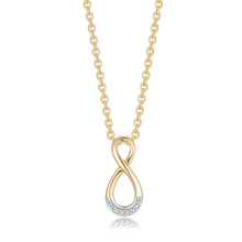 Load image into Gallery viewer, Necklace 8 kt. gold with oval blue topaz (333)
