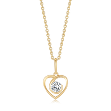 Load image into Gallery viewer, Heart by with zirconia in 8 kt. gold (333)
