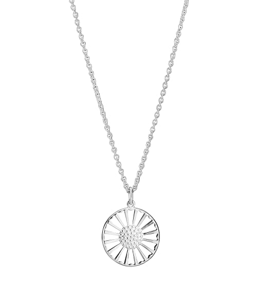 Marguerit Necklace silhouette 20 mm with anchor chain 45 - 48 cm (925)
