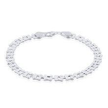 Indlæs billede til gallerivisning Armbånd med firkanter i sterlingsølv (925)
