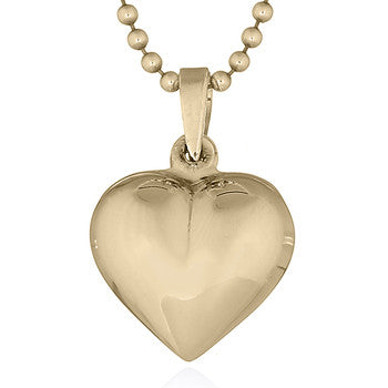 Lund Cph, Pendant heart in smooth sterling silver (925)