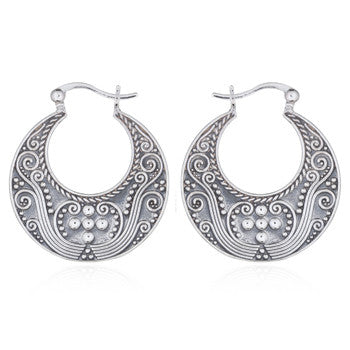 Hoops Balinese traditional style sterling silver (925)