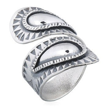 Ring justerbar gotisk sterlingsølv (925)