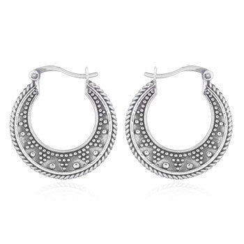 Hoops Boho chic classy sterling silver (925)