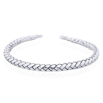 Armring i sterlingsølv flettet (925)