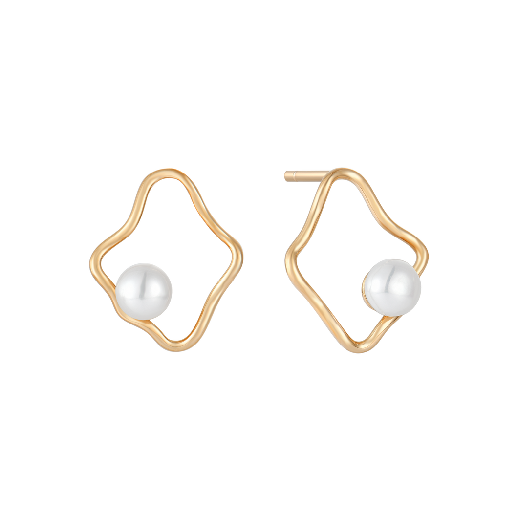 ear. classic with freshwater pearl (925)